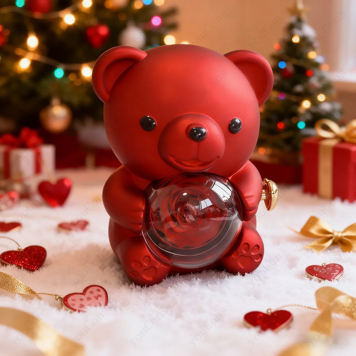 Orsacchiotto con Collana Infinito e Cuore in Brillante