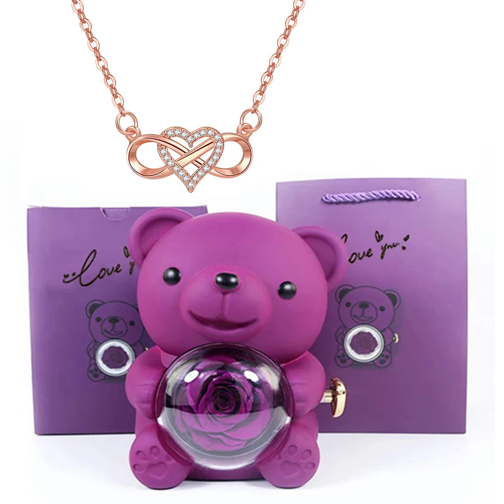 Orsacchiotto con Collana Cuore Infinito