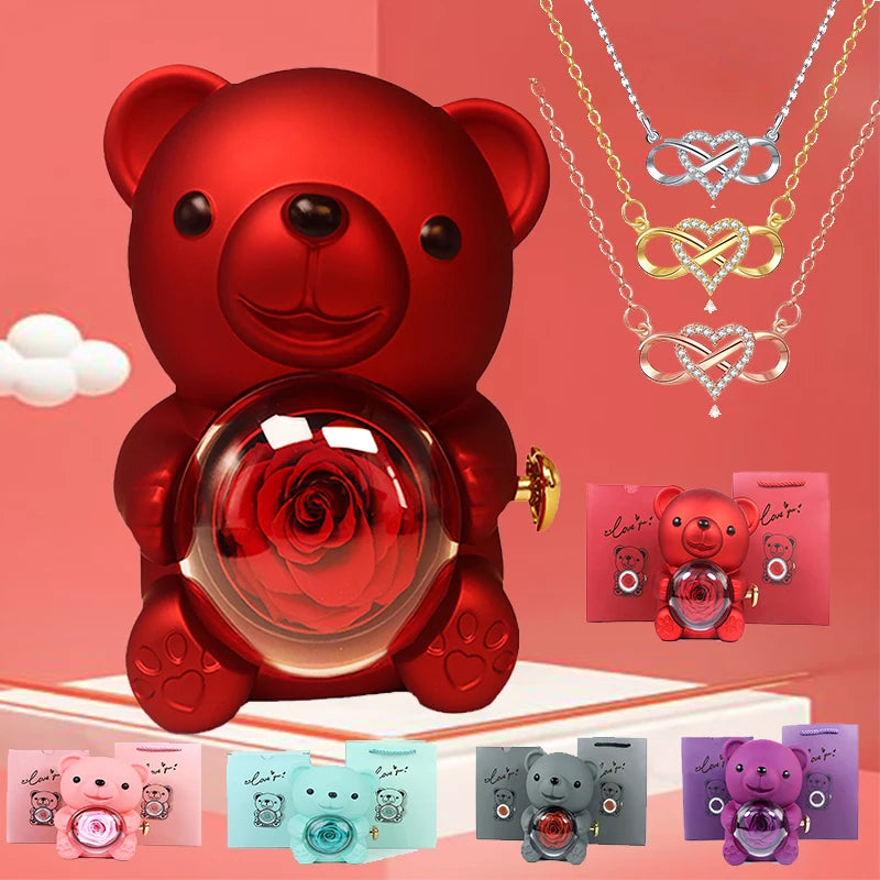 Orsacchiotto con Collana Cuore Infinito