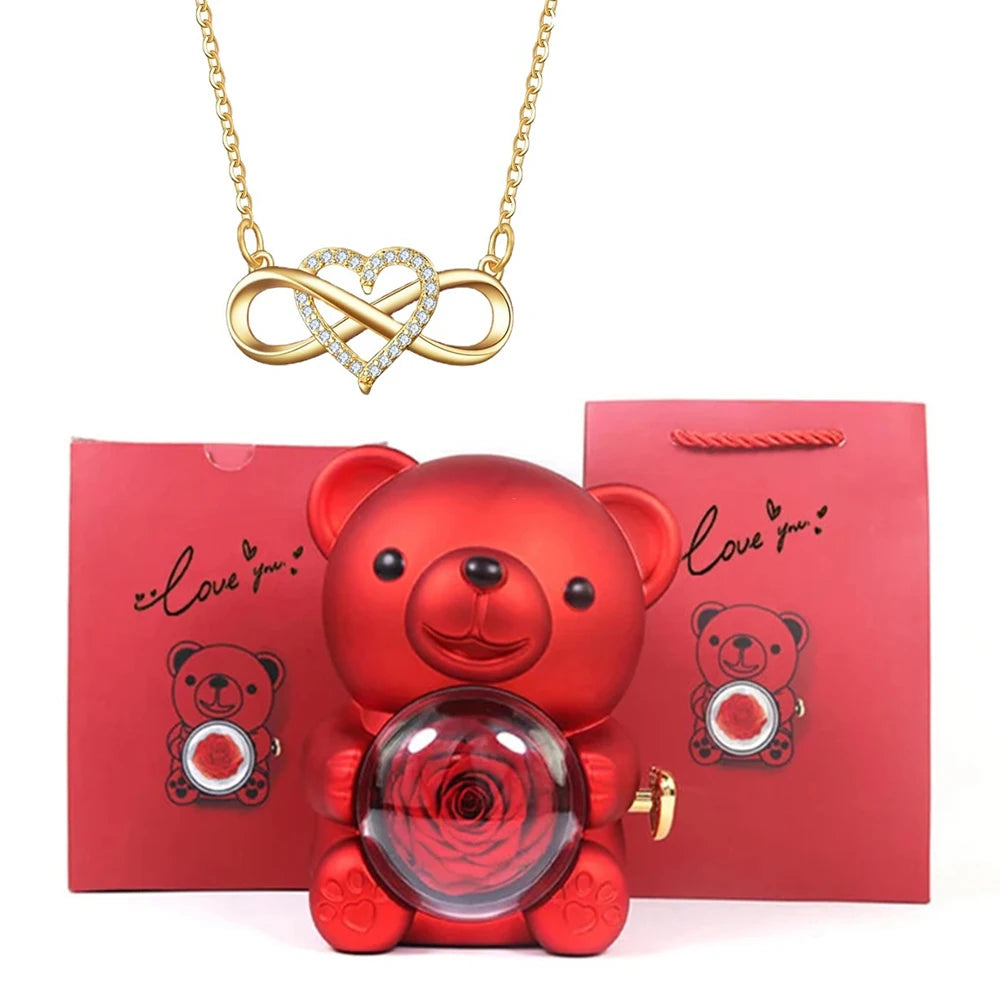 Orsacchiotto con Collana Cuore Infinito