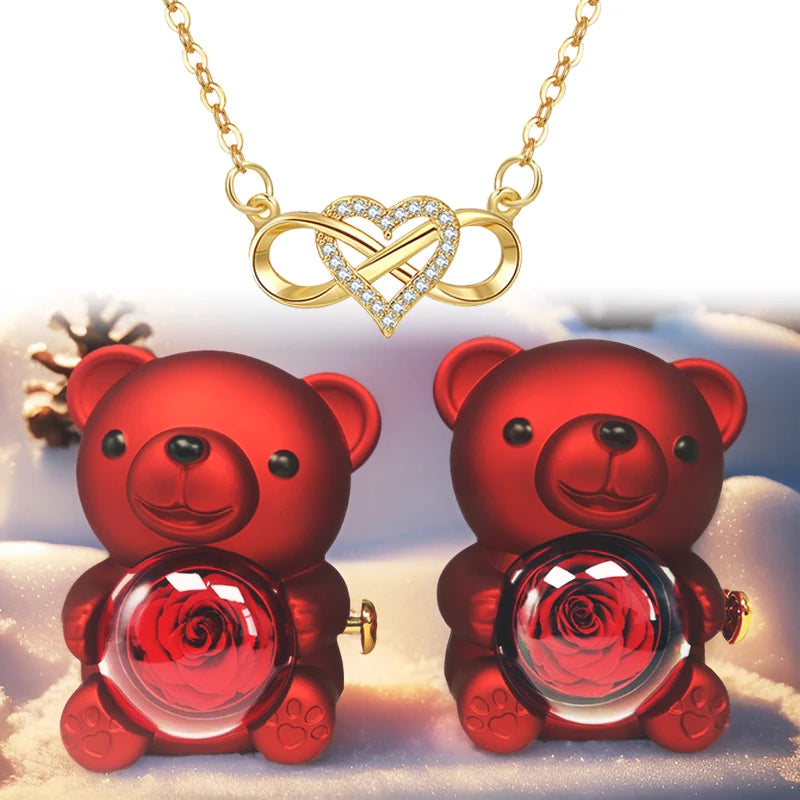 Orsacchiotto con Collana Cuore Infinito