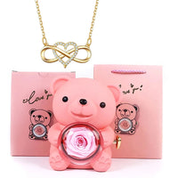 Rosa Con Collana Oro