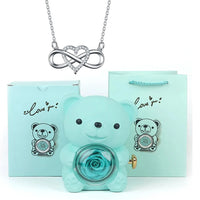 Azzurro Con Collana Oro Bianco