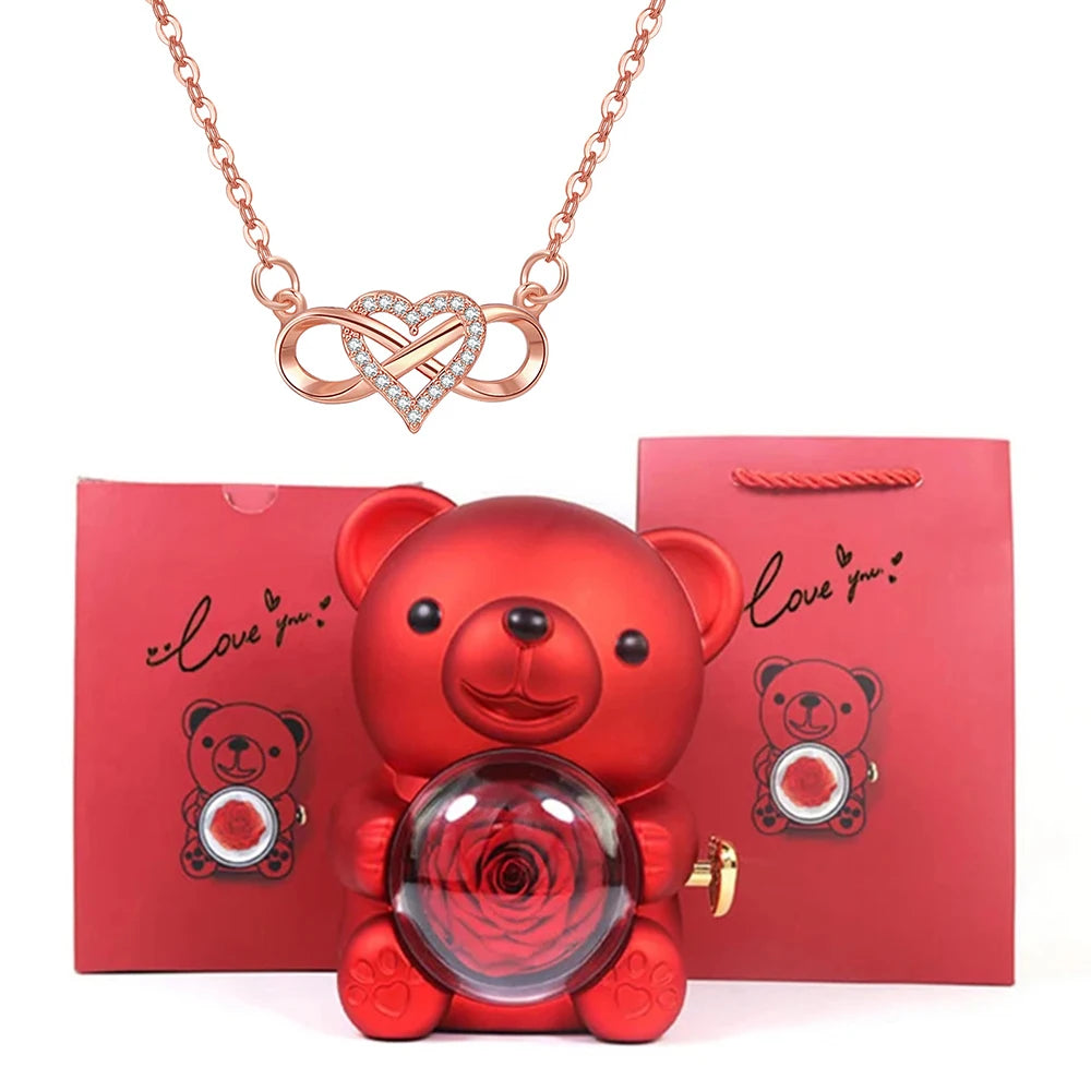 Orsacchiotto con Collana Cuore Infinito